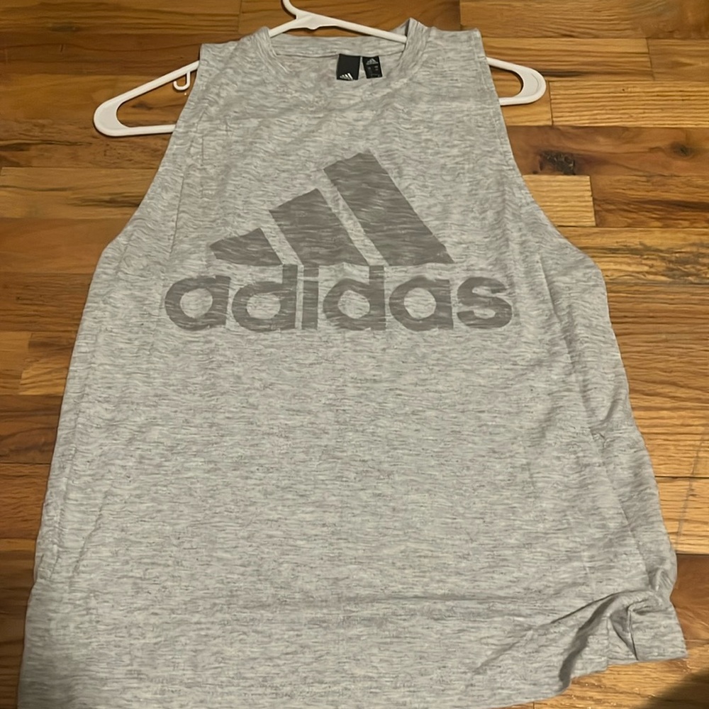 Grey oversized workout tank